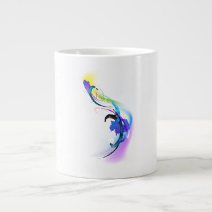Caneca De Café Grande Abstrato Morning Glory Paint Splatters