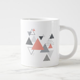 Caneca De Café Grande Abstrato Scandinavian Design