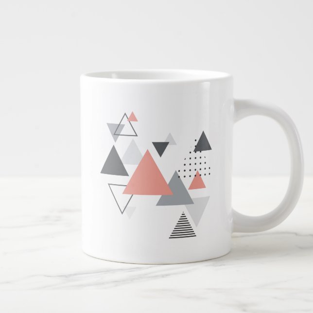 Caneca De Café Grande Abstrato Scandinavian Design (Direita)