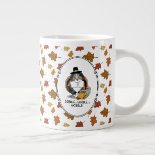 Caneca De Café Grande Ação de Graças Shetland Sheepdog (Blue Merle) Engr