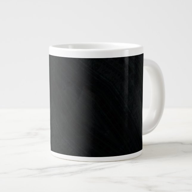Caneca De Café Grande Aceitação | Textura Eclética Escura (Frente Esquerda)
