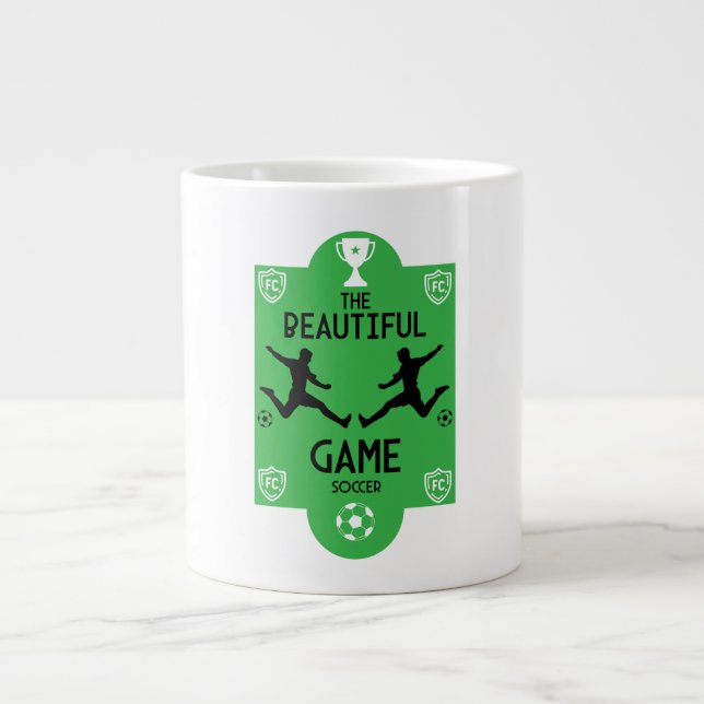 Caneca De Café Grande Acessórios de futebol (Frente)