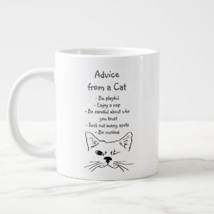 Caneca De Café Grande Aconselhamento de Enganar Gato Diversão Humor Ani