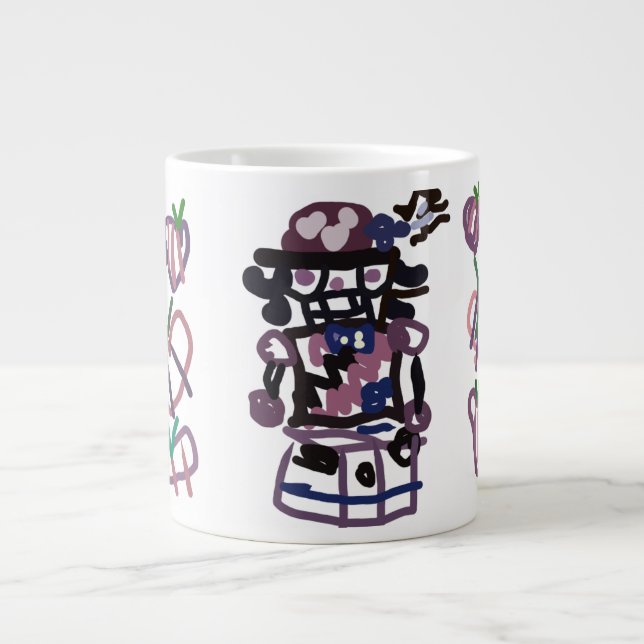 Caneca De Café Grande Acrátilio de noz ameixa (Frente)