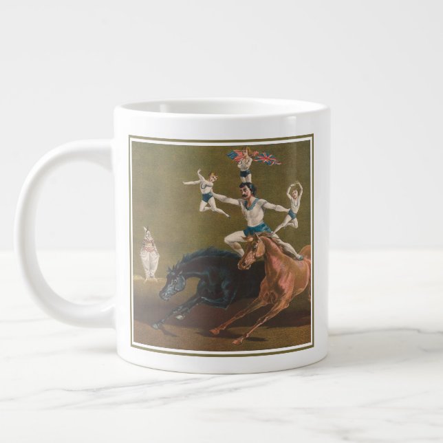 Caneca De Café Grande Acrobats Em Horseback. (Esquerda)
