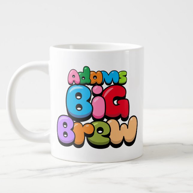 Caneca De Café Grande Adams Big Brew Giant Coffee Mug (Esquerda)