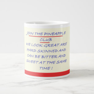 CANECA DE CAFÉ GRANDE ADERIR À MENSAGEM DIVERTIDA DO CLUBE AZUL E VERMEL