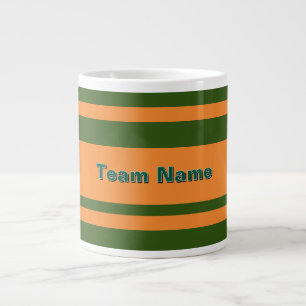 Caneca De Café Grande Adicionar Cores De Equipe De Esporte Verde E Doura