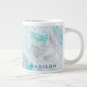 Caneca De Café Grande Adicionar Seu Nome  Marble I