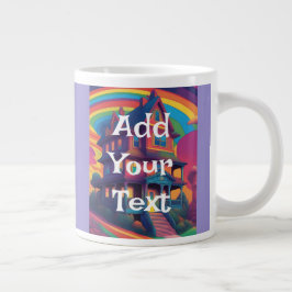 Caneca De Café Grande Adicione Seu Texto Jumbo Mug De Texto Personalizad