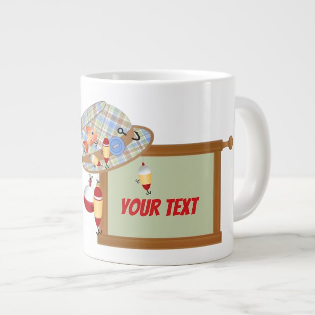Caneca De Café Grande Adicione seu texto para presente Jumbo Mug (Frente Esquerda)