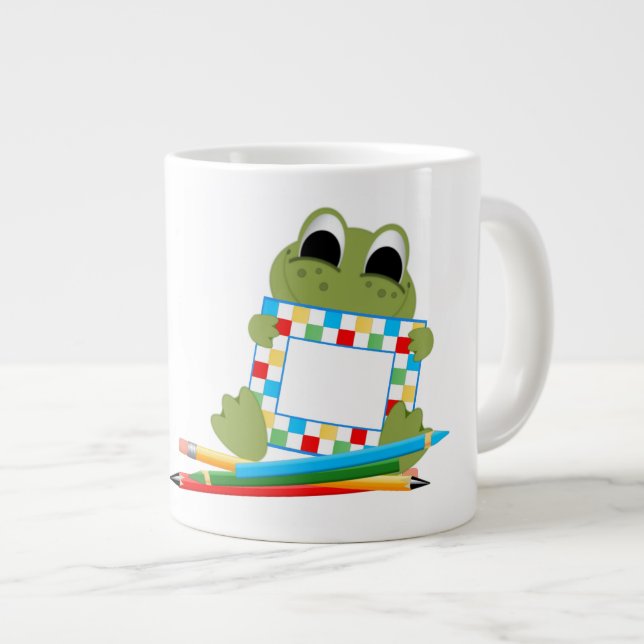 Caneca De Café Grande Adicione sua foto - Jumbo Mug (Frente Esquerda)