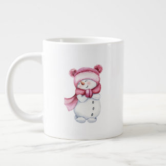 Caneca De Café Grande Adorável Snowman Mug