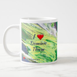 Caneca De Café Grande Adoro Dominc Thiem Abstrato Personalize
