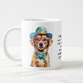 Caneca De Café Grande Advertência Engraçada De Um Cachorro