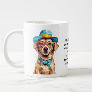 Caneca De Café Grande Advertência Engraçada De Um Cachorro