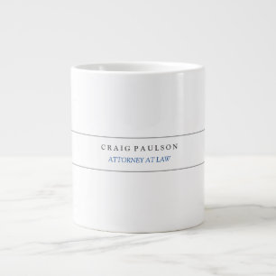 Caneca De Café Grande Advogado-Consultor Branco Negro na Profissão de Le