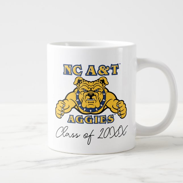 Caneca De Café Grande Agências A&T NC | Aggie Bulldog (Direita)