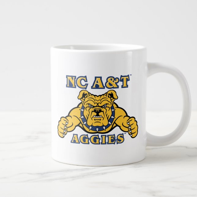 Caneca De Café Grande Agências A&T NC | Aggie Bulldog (Direita)