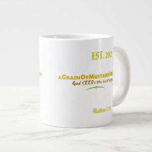 Caneca De Café Grande Agrainofmustardseed.com EST 2012