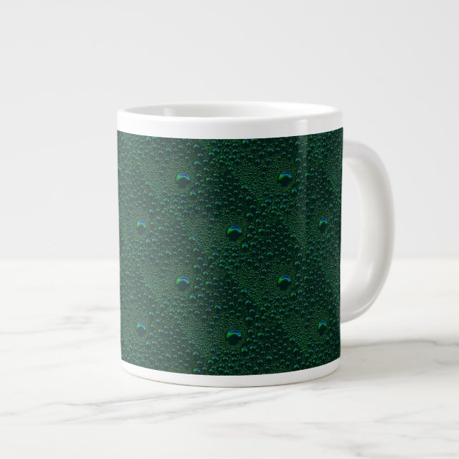 Caneca De Café Grande Água cai no metal verde (Frente Esquerda)