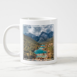 Caneca De Café Grande Água Lago Blue Moon, China