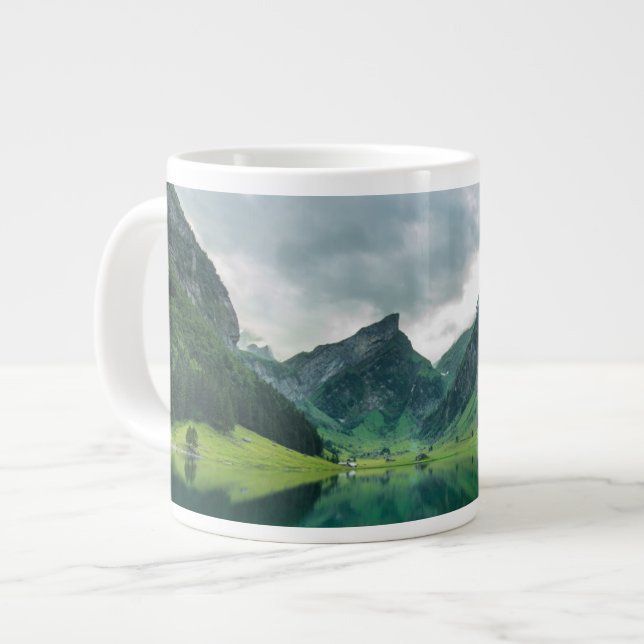 Caneca De Café Grande Água | Lago Suiço (Frente Esquerda)