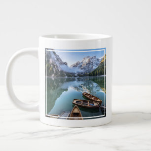 Caneca De Café Grande Água   Pragser Wildsee Dolomites Itália