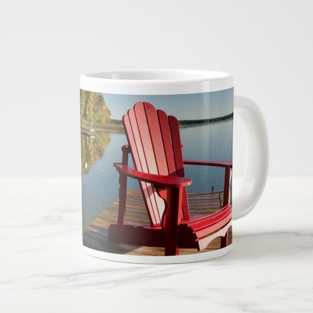 Caneca De Café Grande Água | Presidente Adirondack no lago (Frente Esquerda)