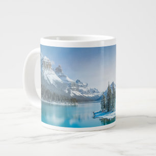 Caneca De Café Grande Água Winter Jasper National Park, Canadá