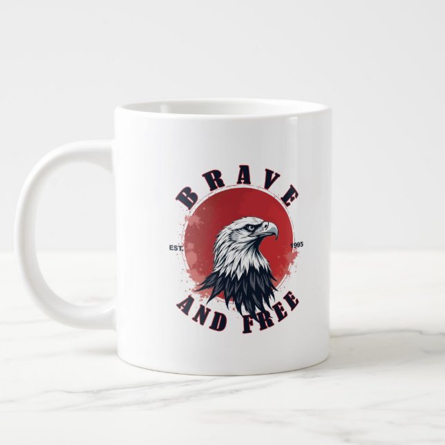 Caneca De Café Grande Águia Brava e Livre (Esquerda)