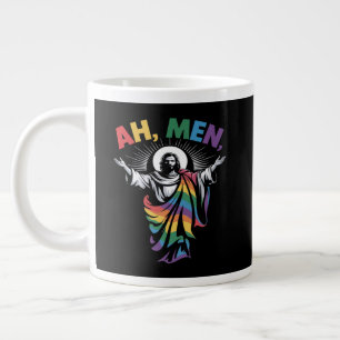 Caneca De Café Grande Ah Homens Engraçados Orgulho Gay LGBT