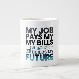Caneca De Café Grande AI constrói minha futura cotação técnica motivacio