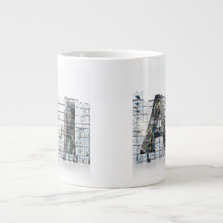 Caneca De Café Grande AI Industrial Letterform Architecture Art 
