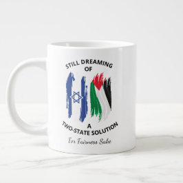 Caneca De Café Grande Ainda Sonhando Com Uma Solução De Dois Estados