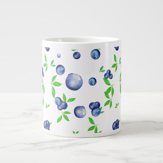 Caneca De Café Grande Airelas,amora-corante,fruta    (Frente)