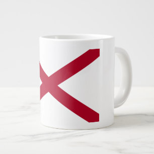 Caneca De Café Grande Alabama: Rua Andrew Crimson Cross Flag