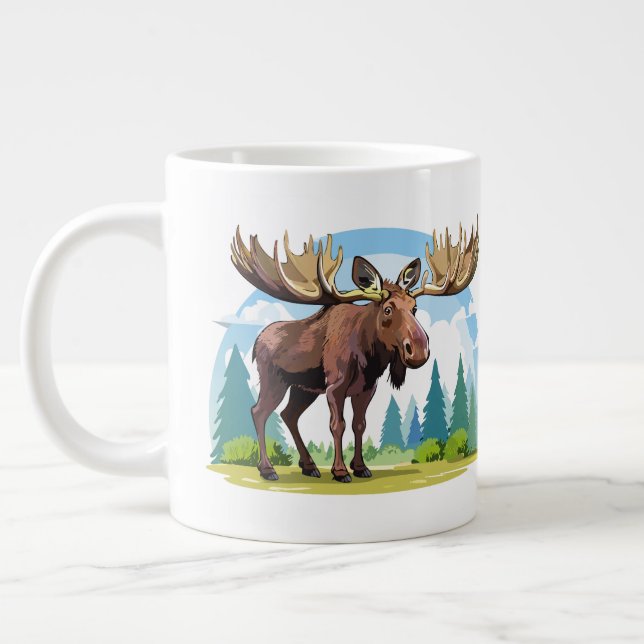 Caneca De Café Grande Alce macho (Esquerda)