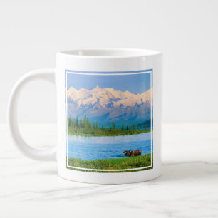 Caneca De Café Grande Alce macho no Wonder Lake