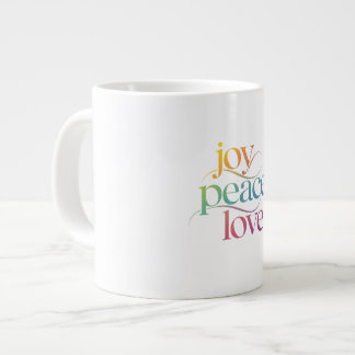 Caneca De Café Grande alegria paz amor