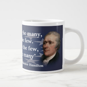 Caneca De Café Grande Alexander Hamilton Cita sobre "Dar o Poder"