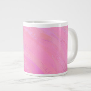 Caneca De Café Grande Algodão Cor-De-Rosa