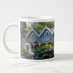 Caneca De Café Grande Algodão Vitoriano em Azul - Vinha de Martha