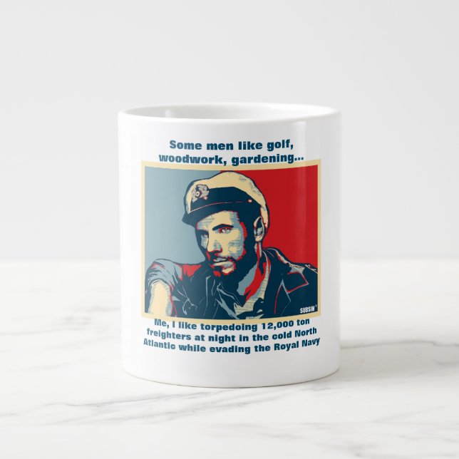 Caneca De Café Grande Alguns homens gostam de golfe. Eu gosto de naves t (Frente)