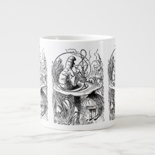 Caneca De Café Grande Alice no País das Maravilhas Vintage Cachimbo Cate