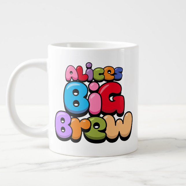 Caneca De Café Grande Alices Big Brew Giant Coffee Mug (Esquerda)