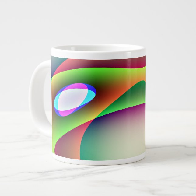 Caneca De Café Grande Alienígena Spaceship (Frente Esquerda)