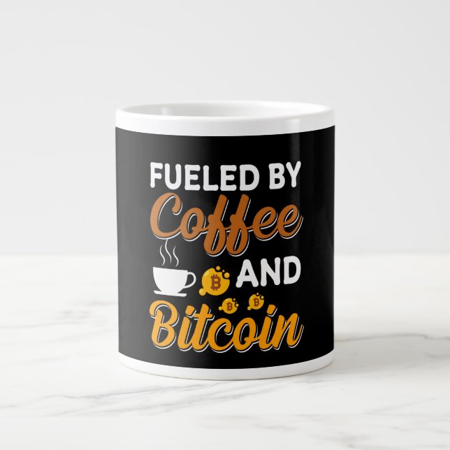 CANECA DE CAFÉ GRANDE ALIMENTADO POR CAFÉ E CAFÉ DE BITCOINA (Frente)
