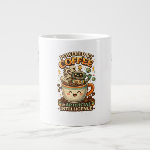 Caneca De Café Grande Alimentado Por café e tecnologia de café retrô Grá