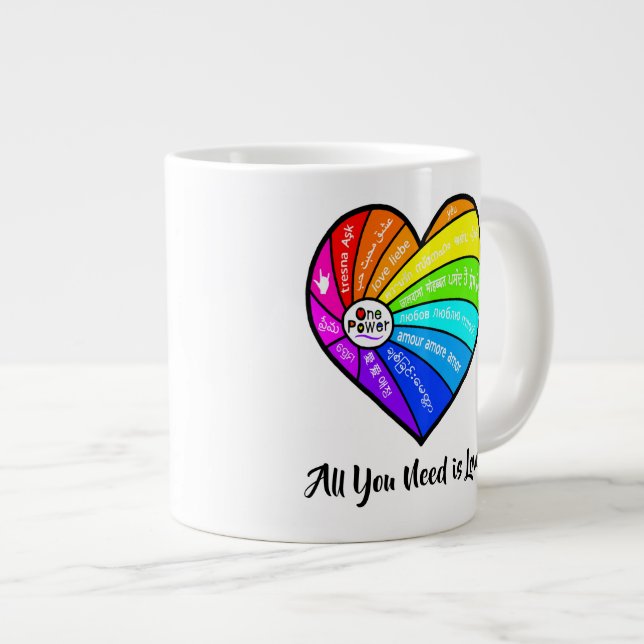 Caneca De Café Grande All You Need is Love (Frente Esquerda)